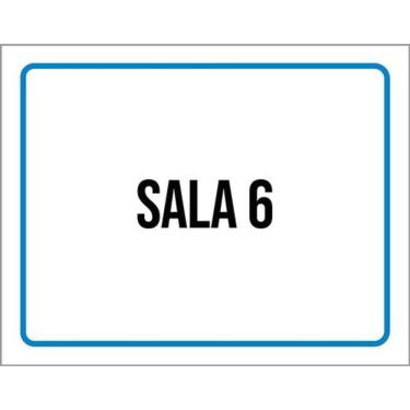 Imagem de Kit 3 Placas Setor Azul Sala 6 36X46
