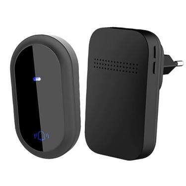 Imagem de Campainha Autoalimentada Sem Fio. Longo Alcance, resistente à agua e Sem Bateria, com 38 Melodias [Preto]