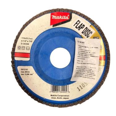 Imagem de Disco De Lixa Flap 115x22mm Makita D-36398 Grão 80 - 10 Unidades