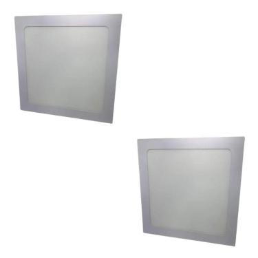 Imagem de Kit Com 2 Painéis Plafon Led Embutir Quadrado 18w 6500k Max-0359