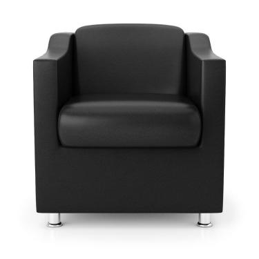 Imagem de Kit 03 Poltrona Para Recepção Clínica Médica Decor Preto