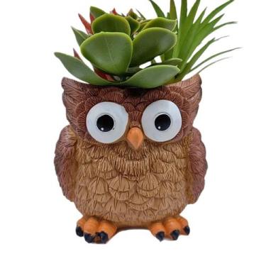 Imagem de Vaso de flores em forma de coruja em forma de coruja, vaso de plantas 