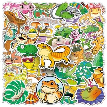 Imagem de Pacote de adesivos Lizard Vinyl, 50 unidades à prova d'água para decor