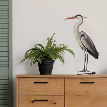 Imagem de Adesivos de parede em PVC autoadesivos Beautiful Crane 30x60cm - yiwei