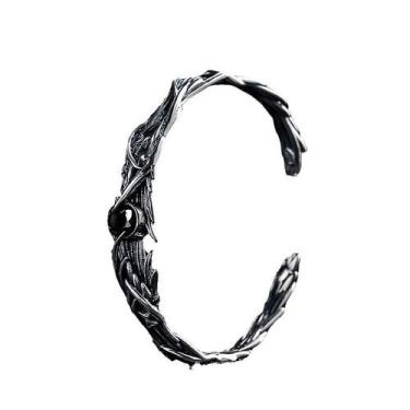 Imagem de Pulseira de prata esterlina 925 gótica para homens - Yiweisai