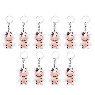 Imagem de Chaveiros, 10 peças, desenhos animados, em forma de vaca, chaveiros un