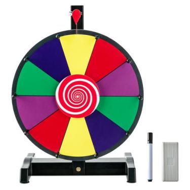 Imagem de Roleta colorida Prize Wheel COSTWAY 12/15 para festa de carnaval