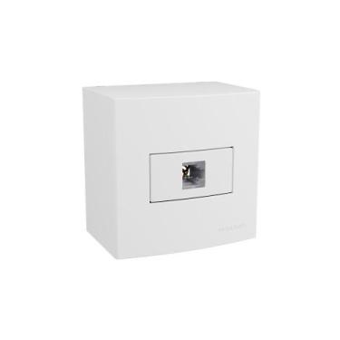 Imagem de Caixa de Sobrepor 75x75 com Tomada para Telefone MarGirius Sleek RJ11 