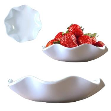 Imagem de Tigela Bowl Ondulada em Melamina Branca 15cm - Fx