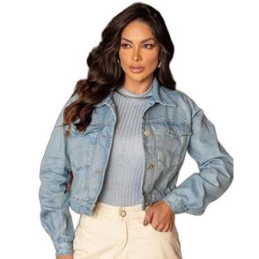 Imagem de JAQUETA JEANS FEMININA CROPPED BÁSICA-Feminino