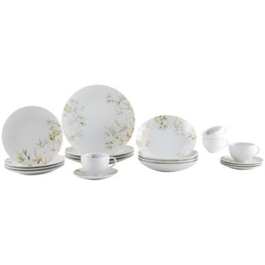 Imagem de Aparelho de Jantar Tramontina Magnólia em Porcelana Decorada 20 Peças,