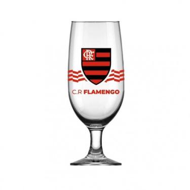 Imagem de Copo de Time Flamengo Futebol Taça Tulipa Americano 300ml Cerveja Vidr