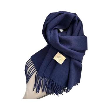 Imagem de Cachecol Feminino Longo De Lã E Caxemira Quente Para Inverno, Xale Sól