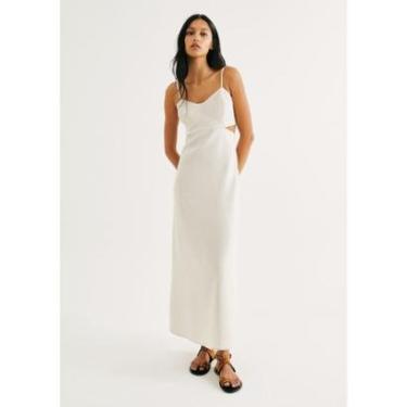 Imagem de Vestido Midi Evasê Com Lastex Em Linho-Feminino