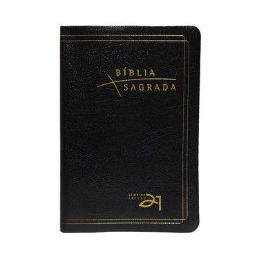 Imagem de Bíblia a21 luxo - couro bonded preta c/ referências cruzadas - Edições