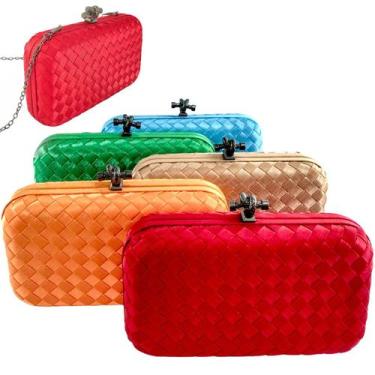 Imagem de Bolsa Feminina Clutch Pequena De Festa Luxuosa Cetim Estilo - Santo Es