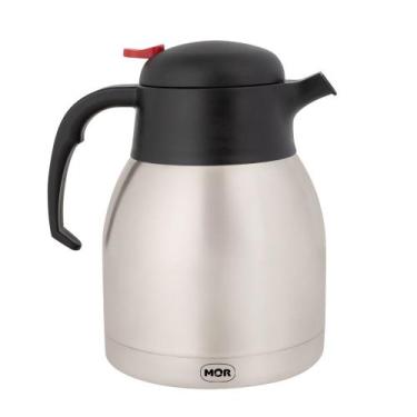 Imagem de Bule Térmico Inox Gatilho 1,2 Litros Café Chá Leite Inquebrável Garraf