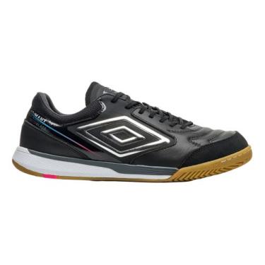 Imagem de Chuteira Umbro Adamant Master Class Pro Bump Futsal Preta e Cinza, Pre