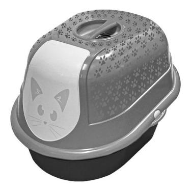 Imagem de Caixa De Areia Higiênica Para Gatos Toalete Fechado Antiodor E Porta -