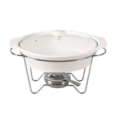 Imagem de Rechaud de Porcelana Dynasty Oval com Queimador 38cm 21156 - Dinasty