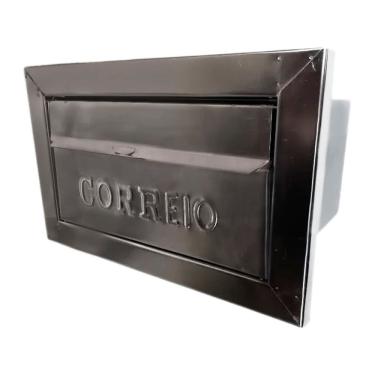 Imagem de Caixa de Correio Galvinox 474-BS para Cartas com Moldura Frente Inox 17x30x15cm Inox Brassol