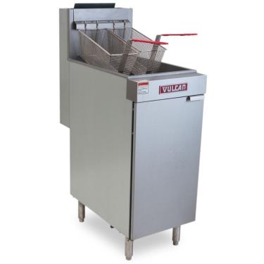 Imagem de Fritadeira a Gás LG300 3 Queimadores 90.000 BTU-h Zona Fria 20L Inox Vulcan