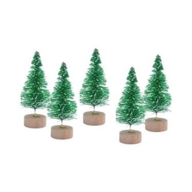 Imagem de Mini Árvore De Natal Com Decorações De Resina De Papai Noel E Boneco D