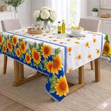 Imagem de Toalha de mesa 1,40m x 1,40m 4 Lugares Oxford Decoração Cozinha Forro 