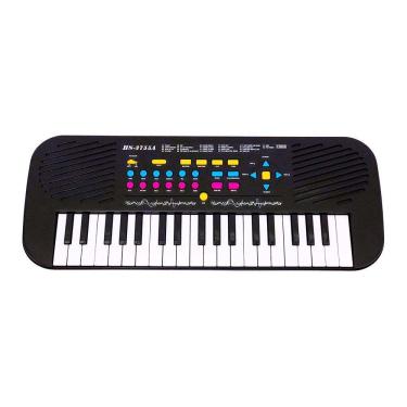 PIANO TECLADO INFANTIL MUSICAL COM MICROFONE 37 TECLAS ORGAO ELETRONICO  CONTROLE DE VOLUME