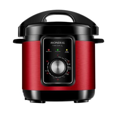 Imagem de Panela Elétrica de Pressão Mondial PE-47 Pratic Cook 3L - Vermelha 