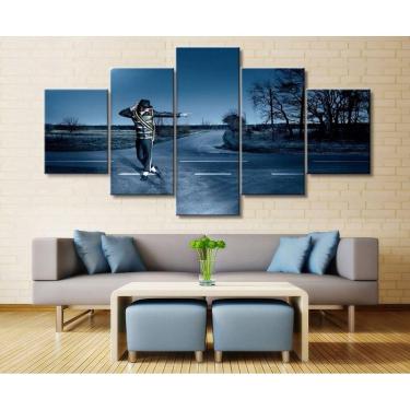 Imagem de Quadro Decorativo Michael Jackson 5 peças 130x65 cm em tecid