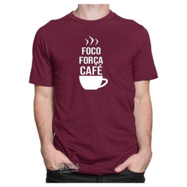 Imagem de Camiseta Café Foco Força Fé Blusa Frase Sucesso Positividade - Dking C
