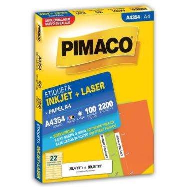 Imagem de Etiqueta Pimaco Inkjet + Laser - A4354 05813