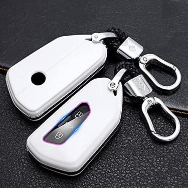 Imagem de CSHU 3 Botões Car Key Case Cover Chaveiro Ring Key Bag, apto para VW Volkswagen Golf 8 Mk8 2020 Skoda Octavia, 6