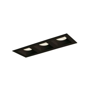 Imagem de Spot de Embutir Newline Flat para 3 Lâmpadas MR16 GU10 Bivolt Preto