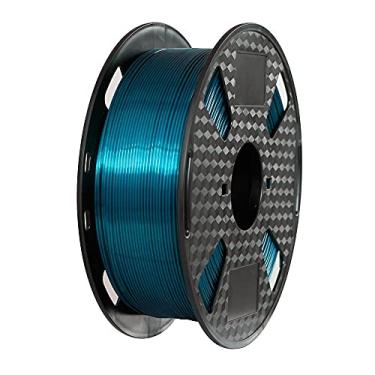 Imagem de Filamento PLA azul azul-petróleo de seda 1,75 mm materiais para impressora 3D 1 kg carretel 1 kg metal brilhante sedoso metálico PLA CC3D impressão filamento seda PLA