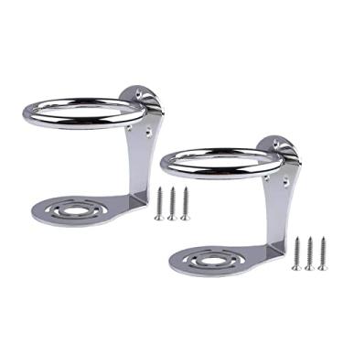 Imagem de Suporte de copo de aço inoxidável para suporte de copo de copo de vinho em forma de anel marítimo para acampamento de iate (par)