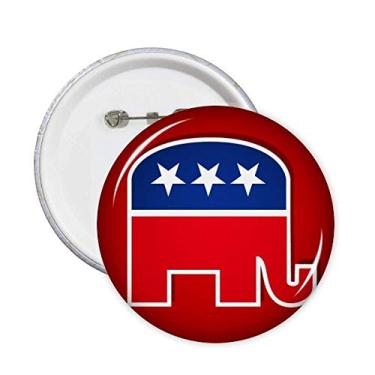 Imagem de Emblema de elefante, Estados Unidos, alfinetes de festa republicana, botão, emblema, acessório, decoração, 5 peças