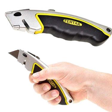 Imagem de Estilete Metal Emborrachado Trapezoidal 18mm Com 5 Lâminas