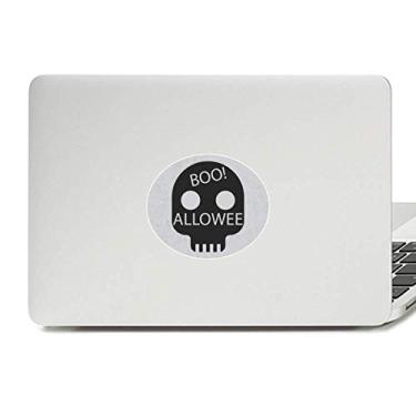 Imagem de Adesivo de notebook com emblema de vinil simples caveira do Dia das Bruxas