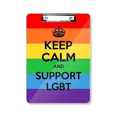 Imagem de Bandeja bissexuais gay lésbica transgênero LGBT prancheta pasta de escrita placa de apoio A4