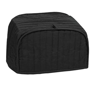 Imagem de (Two Slice Toaster Cover, Black) - RITZ Polyester / Cotton Quilted Two Slice Toaster Appliance Cover, Dust and Fingerprint Protection, Machine Washable, Black