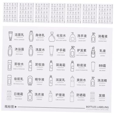 Imagem de Ipetboom 8 Folhas adesivos etiquetas de produtos de pessoal etiquetas de banheiro xampu sabão etiquetas de higiene adesivo de banheiro à prova d'água Cosmético loção Rótulo
