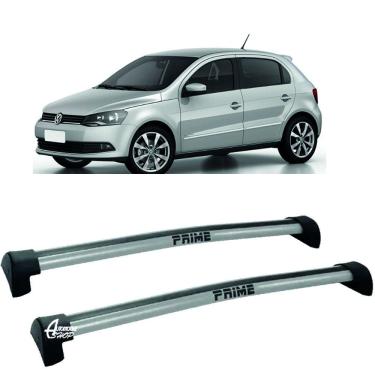 Imagem de Rack Teto Aluminio Prime VW Gol G6 12/ 19 4 pts Prata PR021