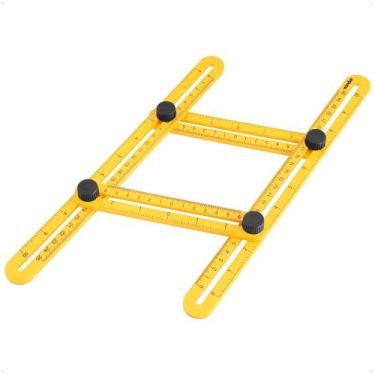 Imagem de Esquadro plástico ajustável Multiângulos com 4 Réguas Vonder - 3550555