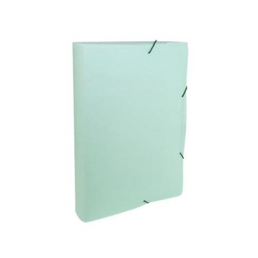 Imagem de Pasta Aba Elástico Ofício Dello Linho 4cm 0249, Verde Pastel