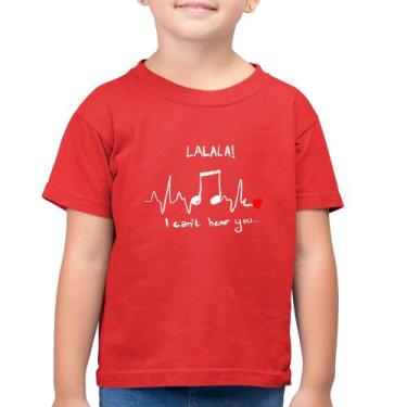 Imagem de Camiseta Algodão Infantil La La Lá - Foca na Moda, Vermelho, 6