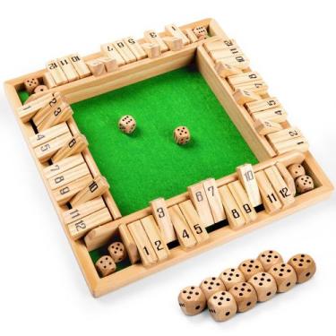 Imagem de O jogo Shut The Box Ropoda atualizou 12 números de madeira