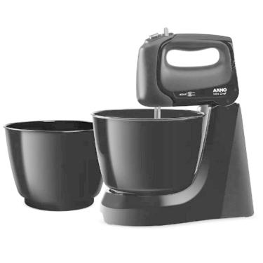Imagem de Batedeira 400W Arno com 2 Tigelas 4 Velocidades Ellegance Black 127V