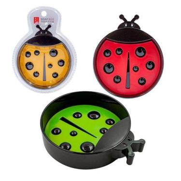 Imagem de Porta Sabão Joaninha Organizador Para Pia Cozinha Prática Saboneteira 